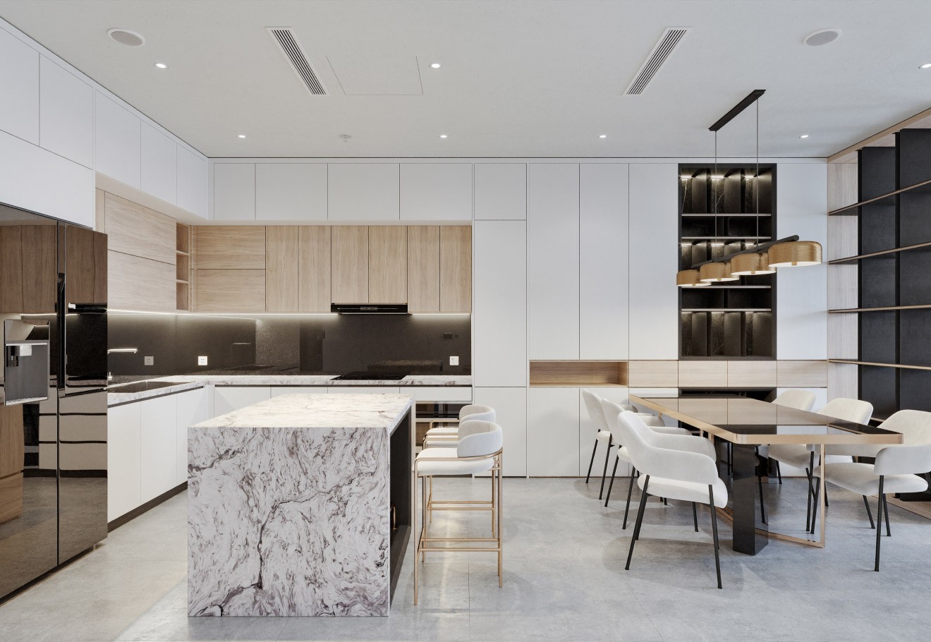 Before and After Traditional Mixed Metal Kitchen Remodel